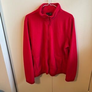 Jane Ashley Women’s XL Red Fleece Full Zip Jacket
